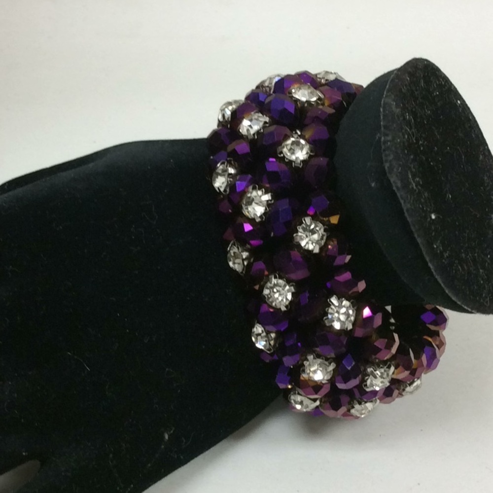 Costume Bracelet w/ purple iridescent beads